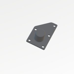 Kołek uchwyt mocowanie Skoda półka bagażnika lewy